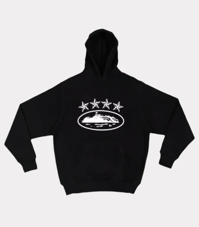Corteiz 4Starz Alcatraz Hoodie Black – Bold Streetwear Style