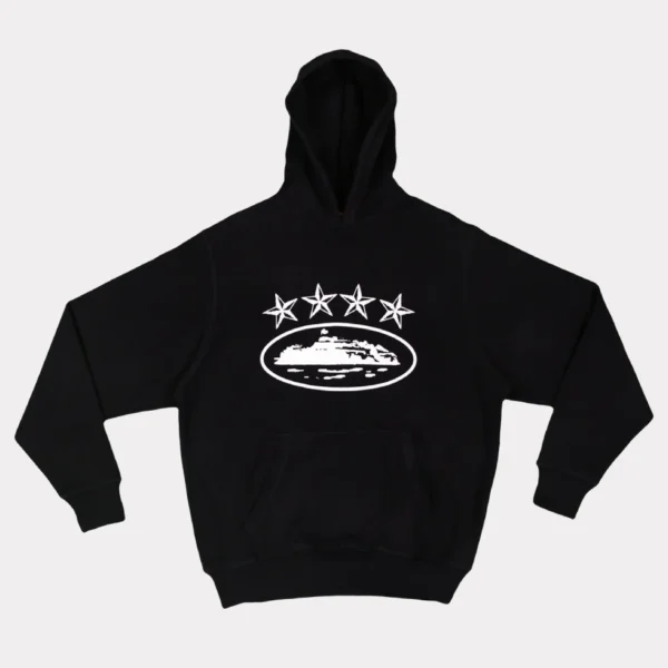 Corteiz 4Starz Alcatraz Hoodie Black – Bold Streetwear Style