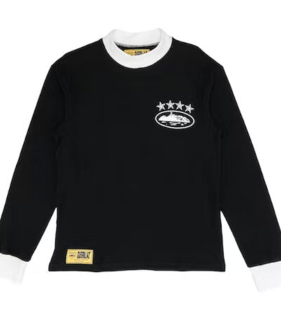 Corteiz 4Starz Alcatraz Waffle Longsleeve Shirt – Black - Corteiz