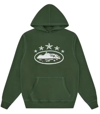 Corteiz 5 Starz Alcatraz Hoodie Green - Corteiz Hoodie