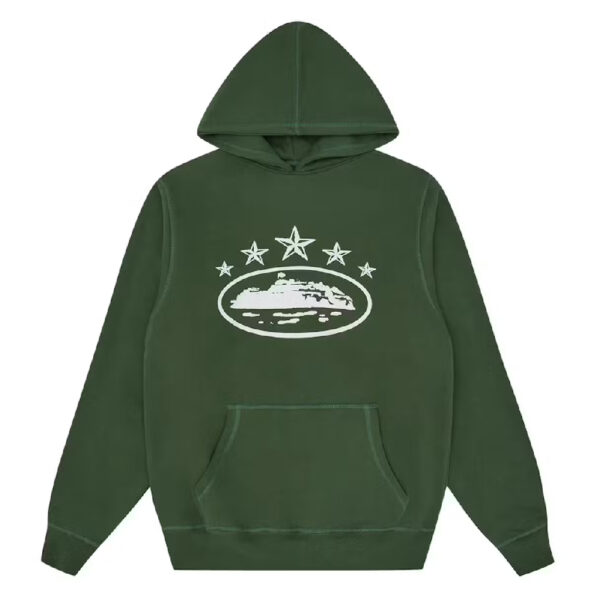 Corteiz 5 Starz Alcatraz Hoodie Green - Corteiz Hoodie