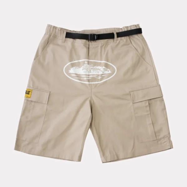 Corteiz Alcatraz Cargo Shorts - Beige - Corteiz