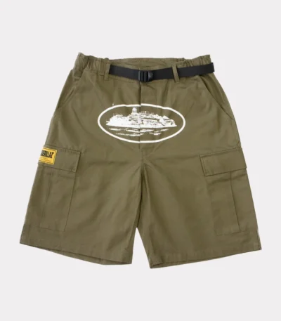 Corteiz Alcatraz Cargo Shorts - Khaki Green - Corteiz