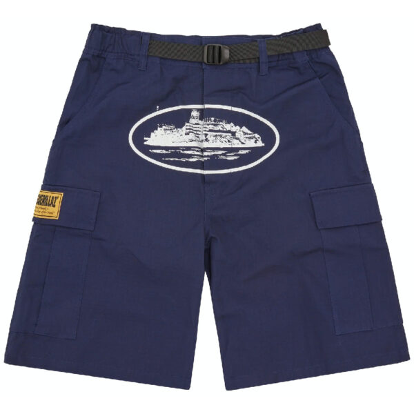 Corteiz Alcatraz Cargo Shorts - Navy - Corteiz