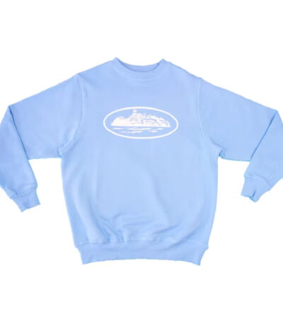 Corteiz Alcatraz Crewneck Sweatshirt – Baby Blue - Corteiz