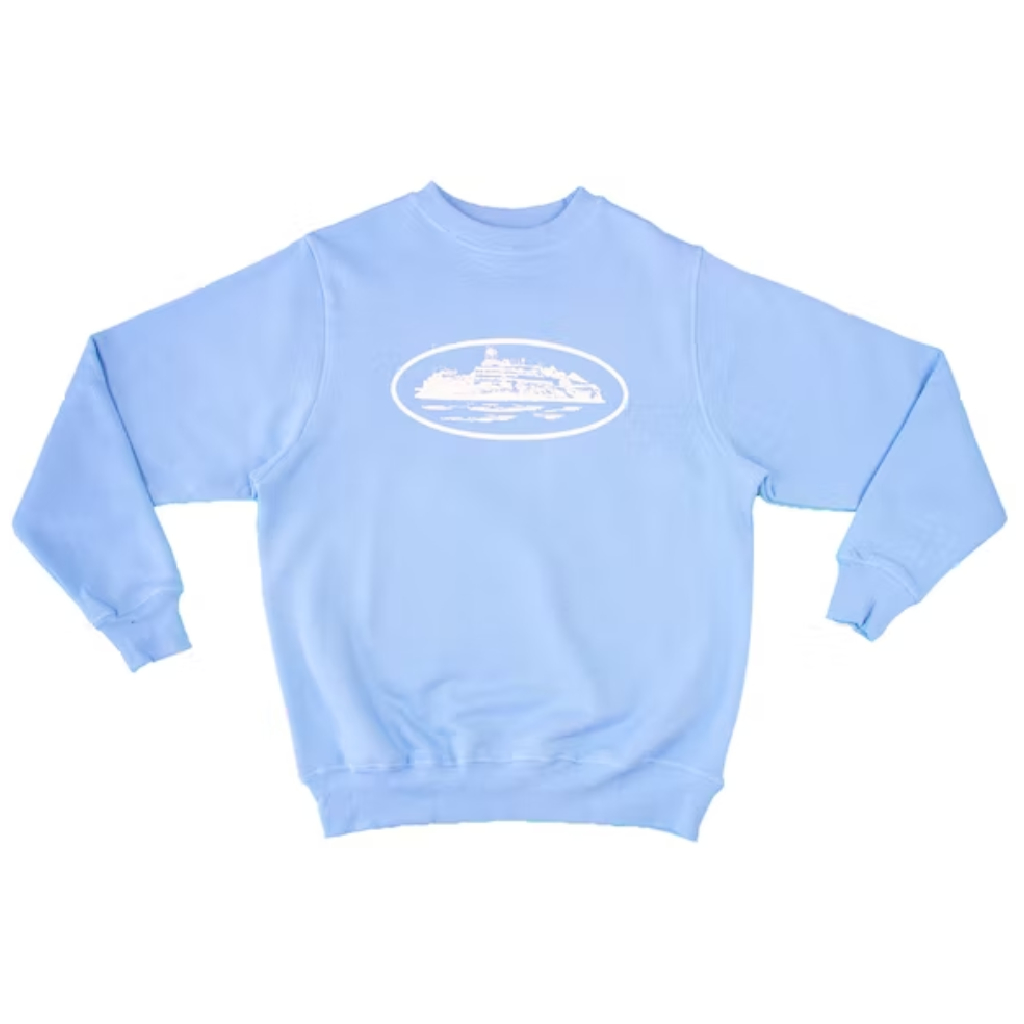 Corteiz Alcatraz Crewneck Sweatshirt – Baby Blue - Corteiz