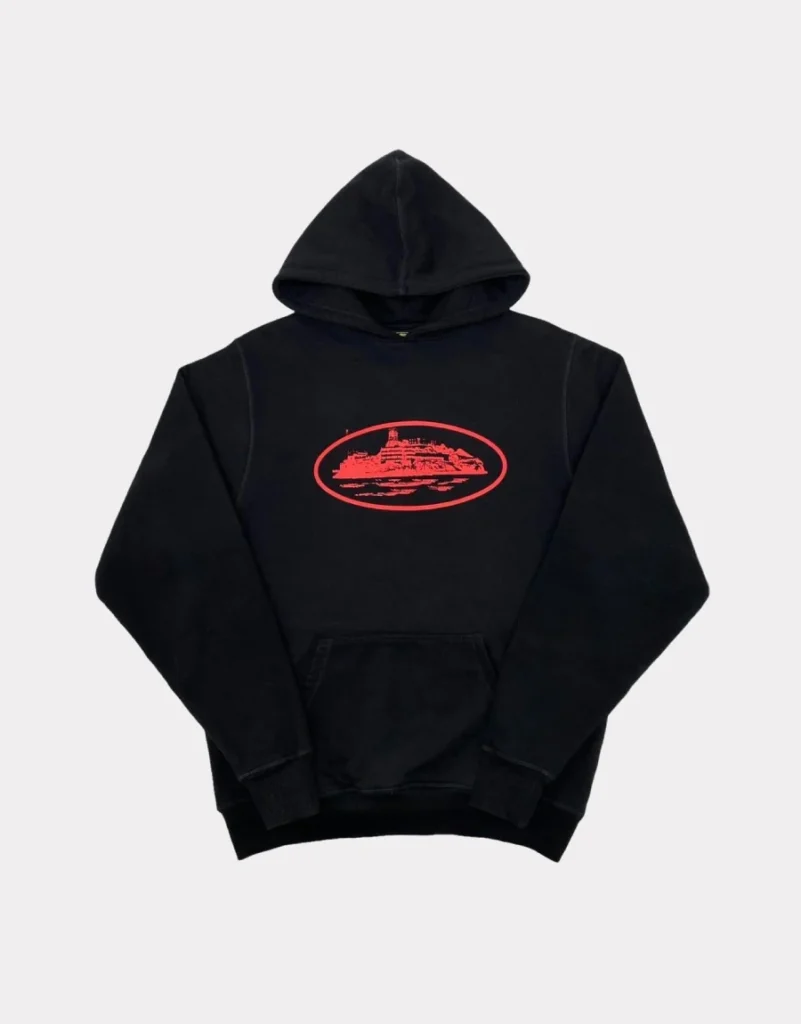 Corteiz Alcatraz Hoodie - Black/Red - Corteiz