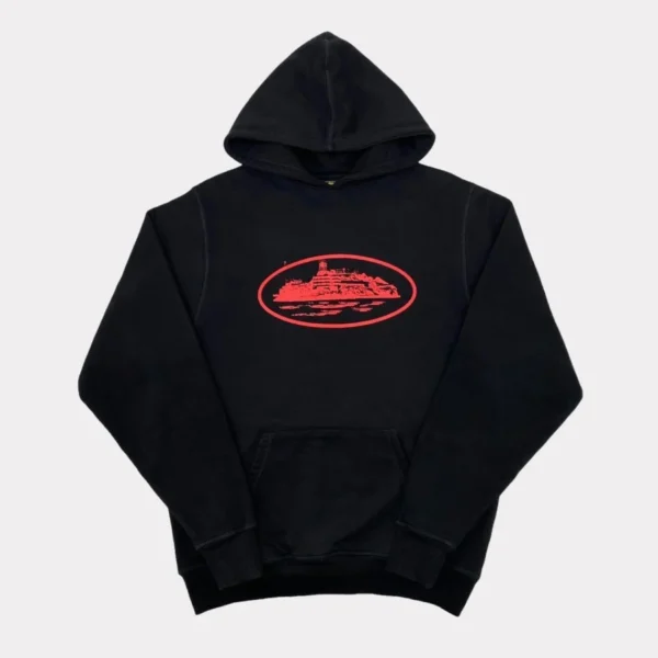 Corteiz Alcatraz Hoodie - Black/Red - Corteiz