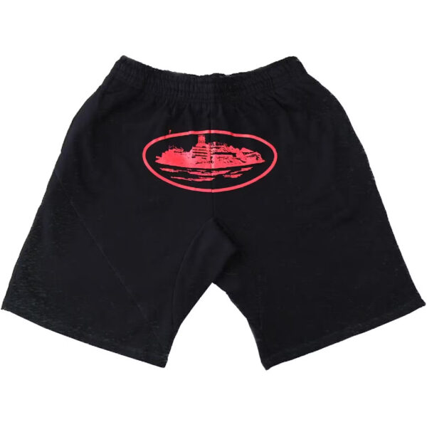Corteiz Alcatraz Shorts - Black/Red - Corteiz