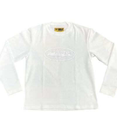 Corteiz Alcatraz Waffle Long sleeve Sweatshirt- White - Corteiz