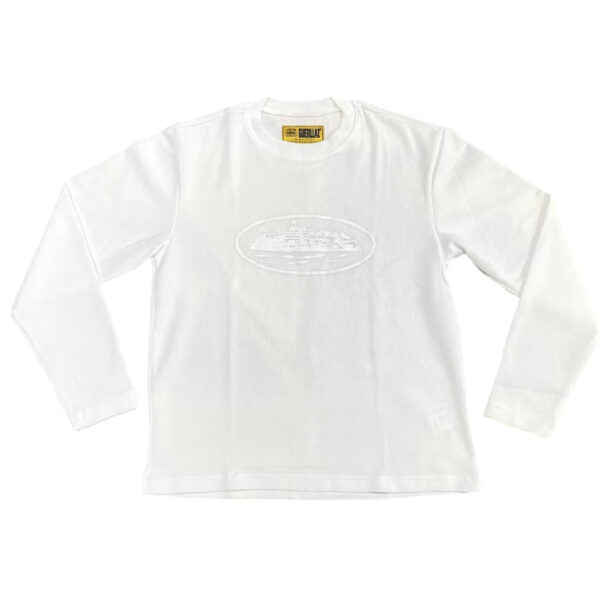 Corteiz Alcatraz Waffle Long sleeve Sweatshirt- White - Corteiz