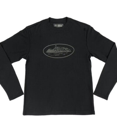 Corteiz Alcatraz Waffle LS T-Shirt - Triple Black - Corteiz