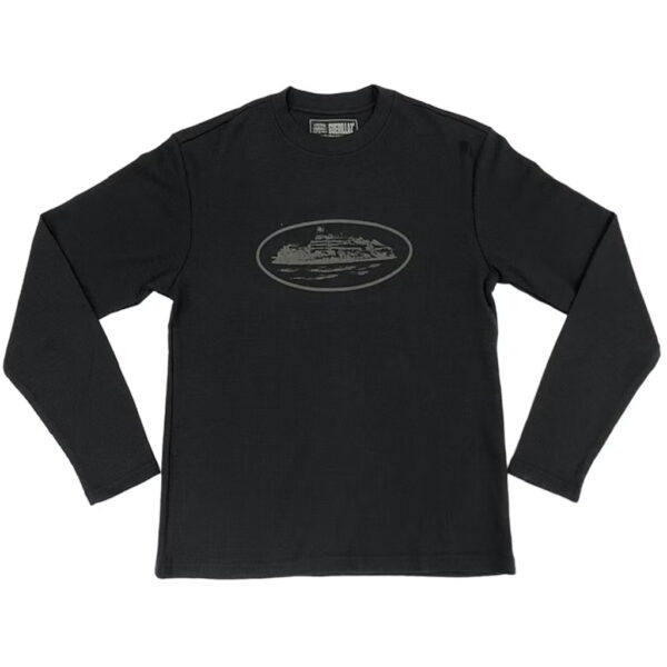 Corteiz Alcatraz Waffle LS T-Shirt - Triple Black - Corteiz