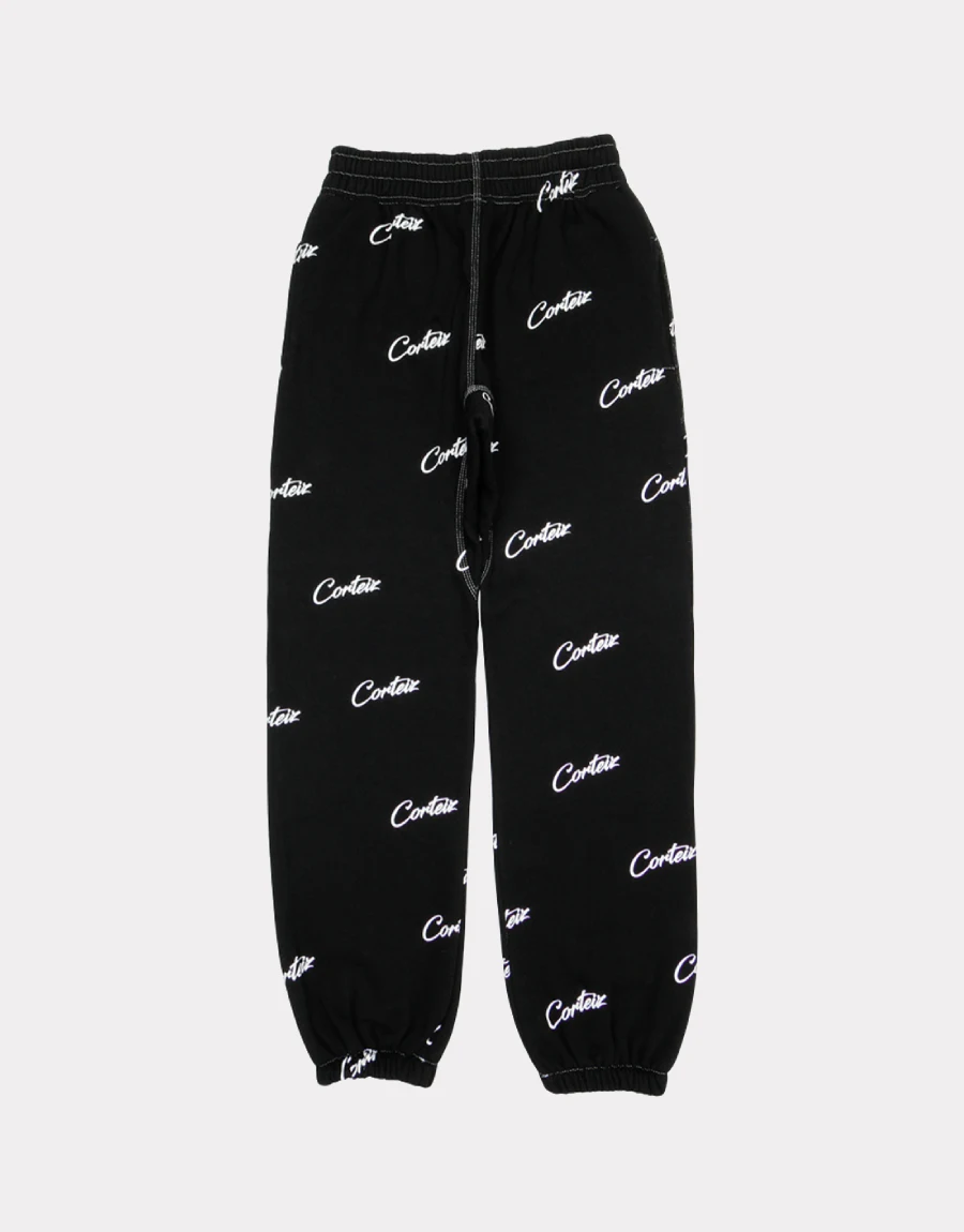 Corteiz All Over Print Joggers - Black - Corteiz Corteiz All Over Print Joggers - Black - Corteiz