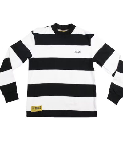 Corteiz All starz Striped Long sleeve – Black/White - Corteiz