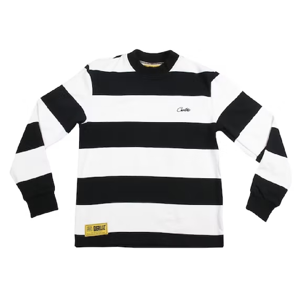 Corteiz All starz Striped Long sleeve – Black/White - Corteiz Corteiz All starz Striped Long sleeve – Black/White - Corteiz