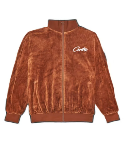 Corteiz All starz VVS Velour Jacket - Brown - Corteiz