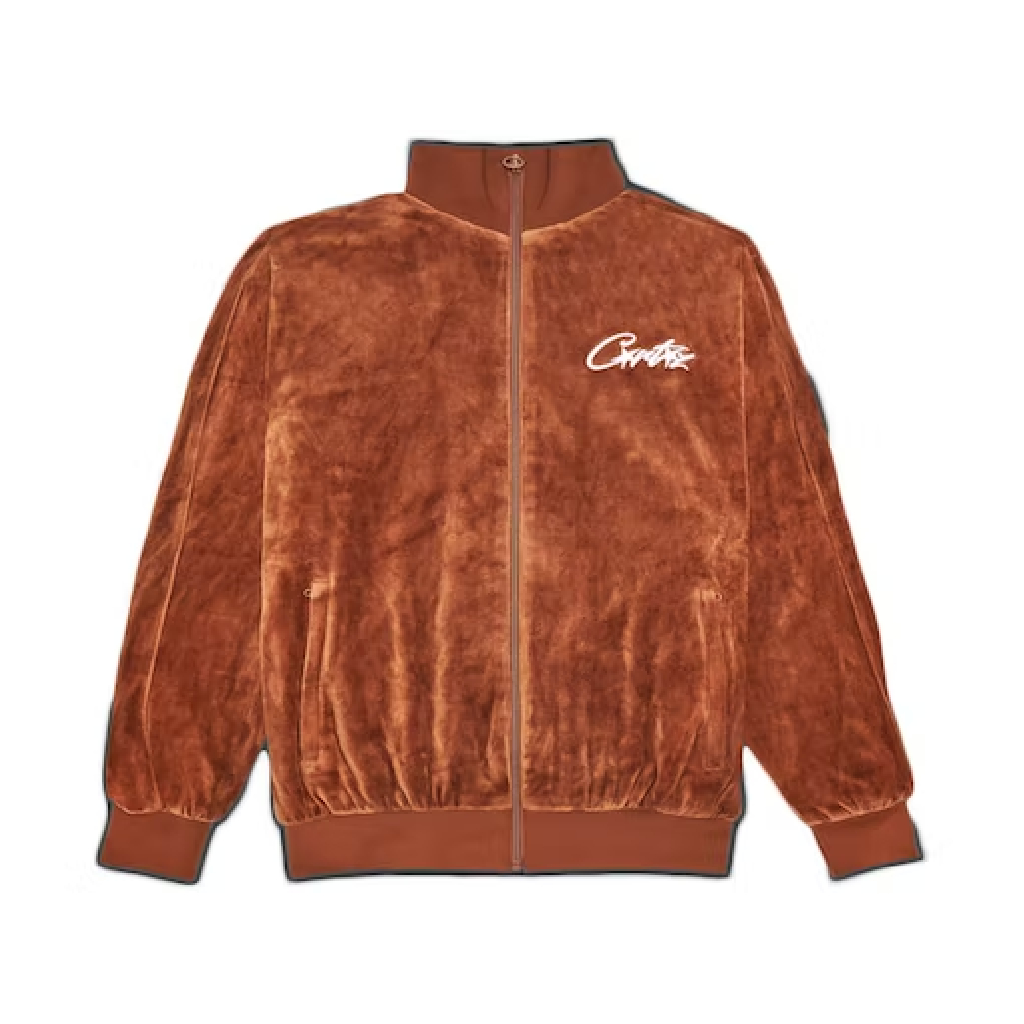 Corteiz All starz VVS Velour Jacket - Brown - Corteiz