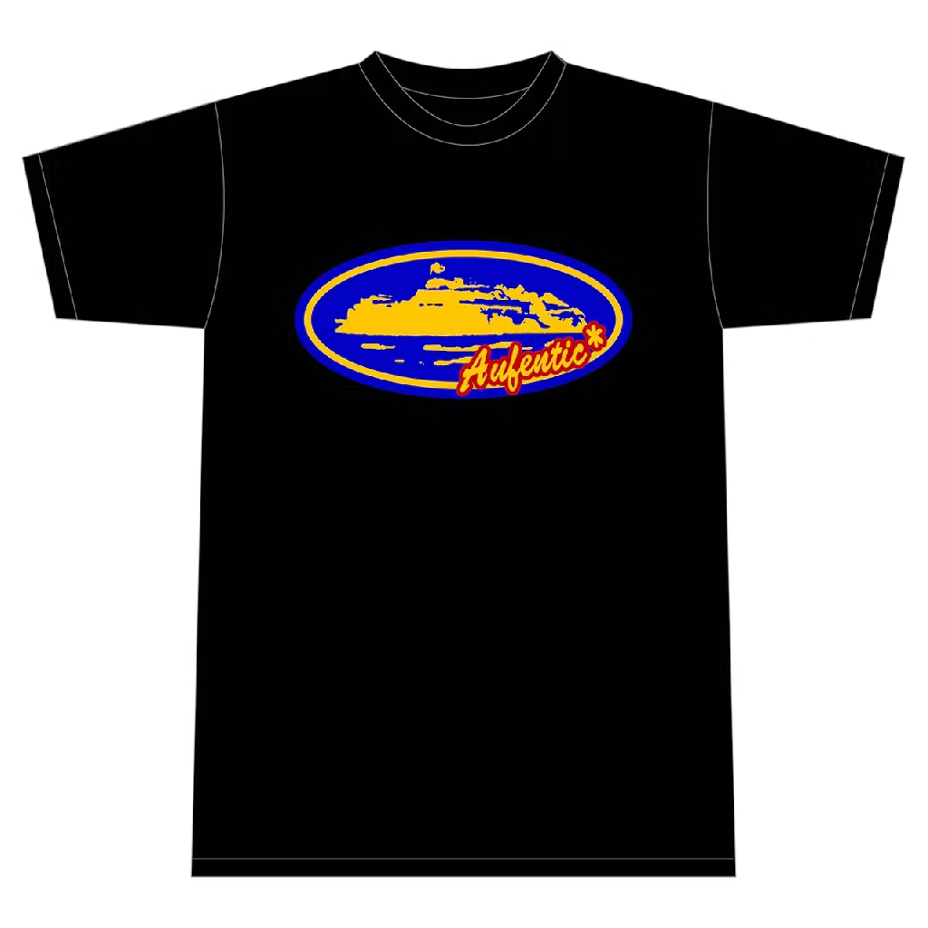 Corteiz Aufentic T-Shirt - Black/Blue - Corteiz