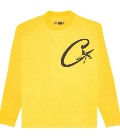 Corteiz C Starz Waffle LS Sweatshirt - Yellow - Corteiz