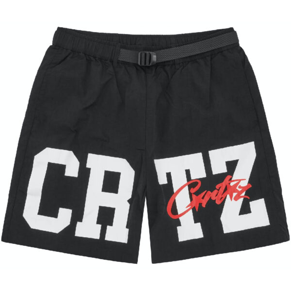 Corteiz Crtz Nylon Shorts - Black - Corteiz