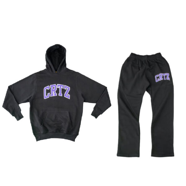 Corteiz Dropout Tracksuit Black/Purple _ New Stock
