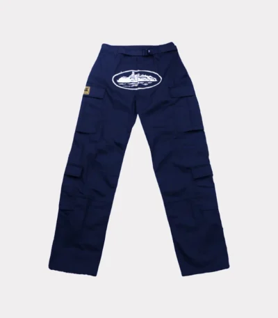 Corteiz Guerillaz Cargo Pants - Navy Trending in UK