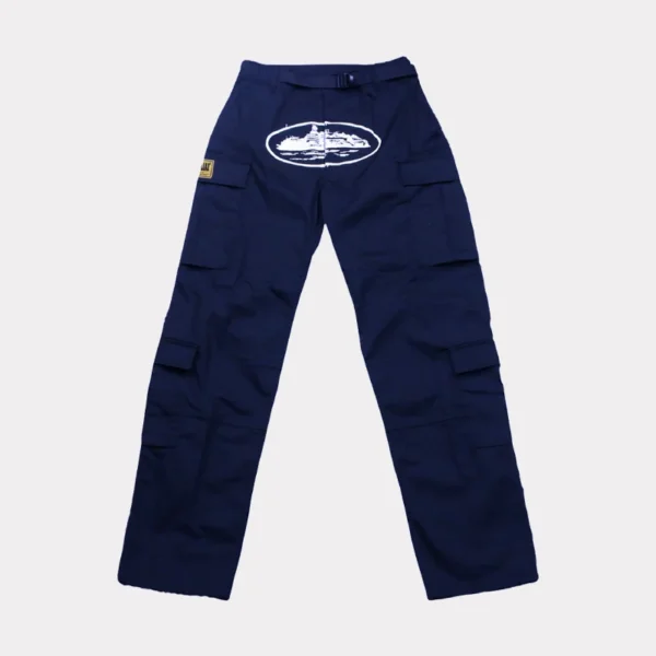 Corteiz Guerillaz Cargo Pants - Navy Trending in UK