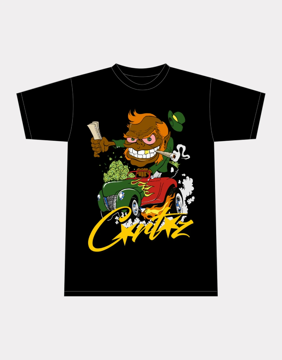 Corteiz Leprechaun 420 T-Shirt - Black - Corteiz Corteiz Leprechaun 420 T-Shirt - Black - Corteiz