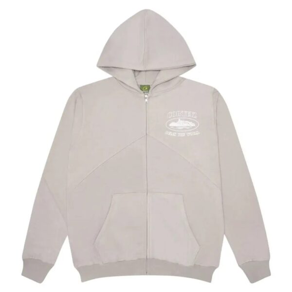 Corteiz Superior V2 Zip-Up Hoodie - Stone Grey