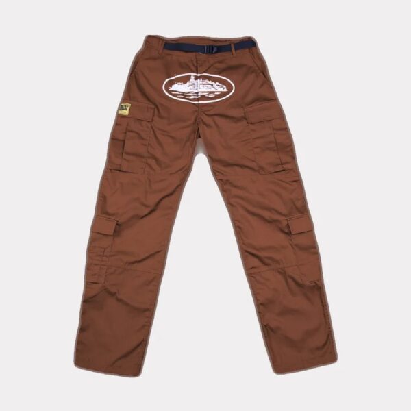 Get Corteiz Guerillaz Cargo Pants - Brown in the UK