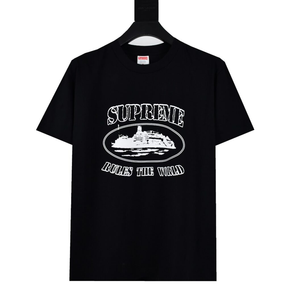 Supreme x Corteiz Rules The World Tee Black - Corteiz