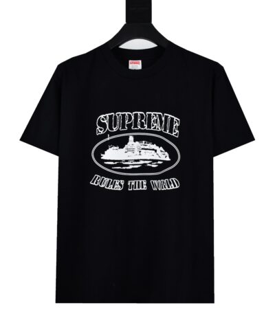 Supreme x Corteiz Rules The World Tee Black - Corteiz